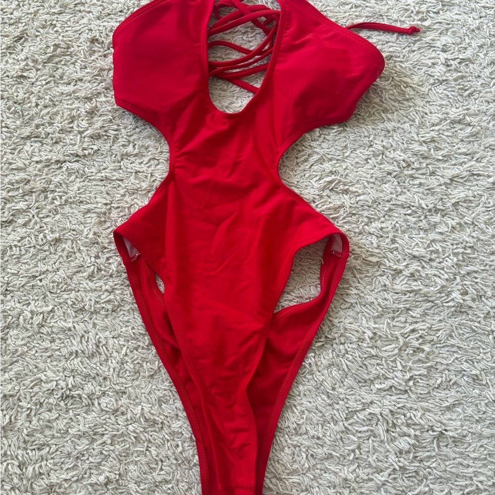 SHEIN Red One Piece Swimsuit